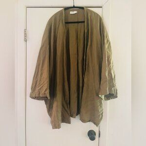 Sunday Morning Lagenlook Scandinavian Leia Mid-Length French Linen Robe M